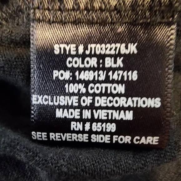 Oxford & Regent black and clear sequin tank top L Cotton - Picture 4 of 5